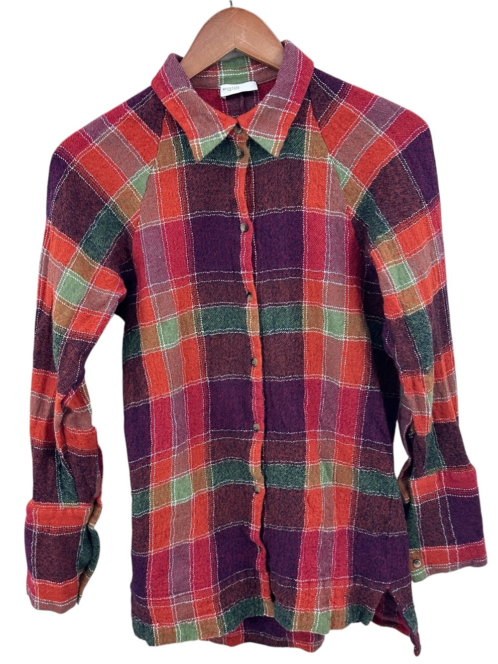 ROSETTA GETTY Shirt Plaid Long Sleeve